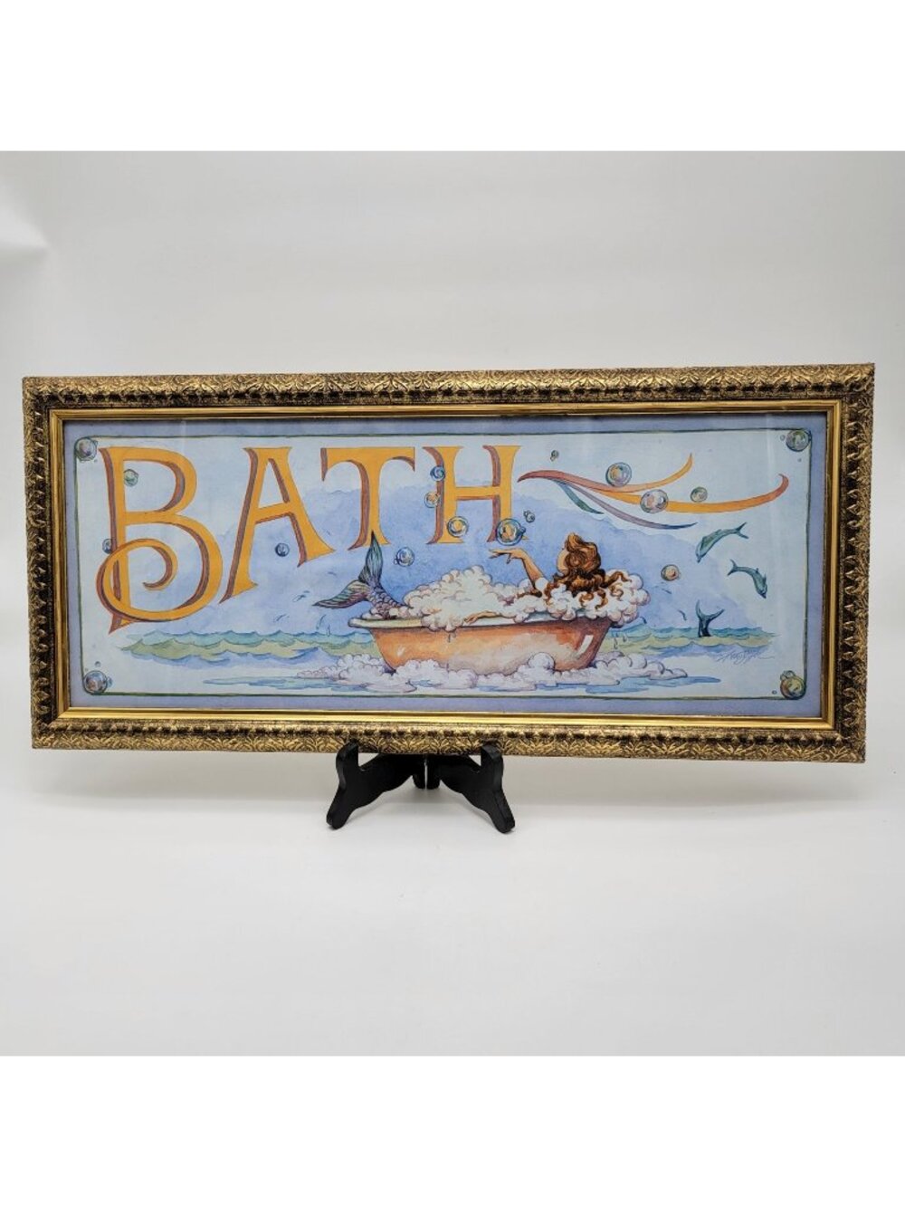 BATH Mermaid Bathroom Sign Wall Art